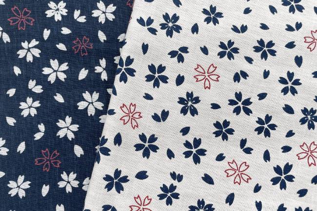ムラ糸藍染調プリント(桜)[F4-kw7750-8] – トマトオンラインショップ