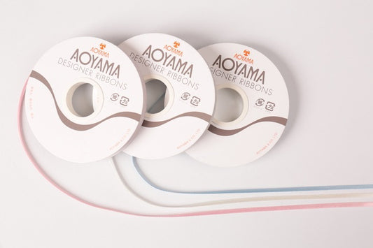AOYAMA ダブルフェイス サテン リボン 30ｍ巻[F9-1267-xx]