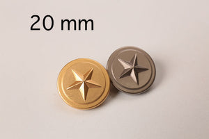 ぼたん出品 アイリス メタルボタン 星柄 20mm[F9-ma1461-20mm] – トマト