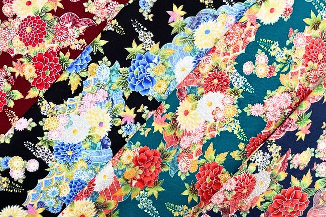 細布プリント 和柄[F1-1750-89]