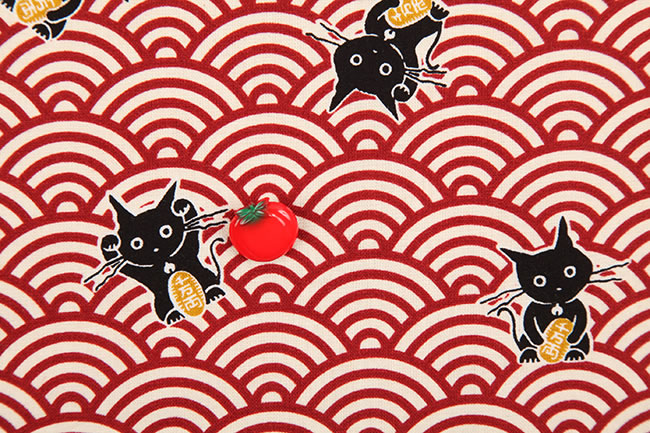 ネット限定】和調プリント 招き猫(青海波柄)[Fe-6767-3] – トマト