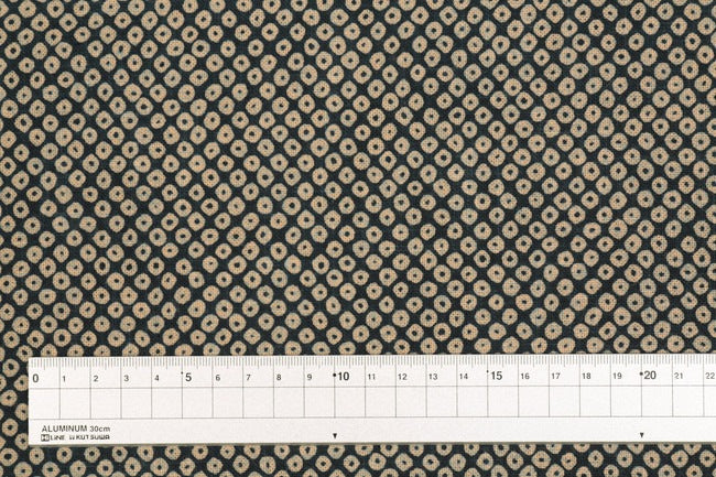 ムラ糸藍染調プリント(鹿の子)[F4-kp7090-41]