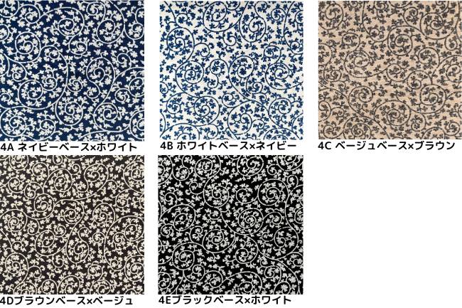 ムラ糸藍染調プリント(蛸唐草)[F4-kw7750-4]