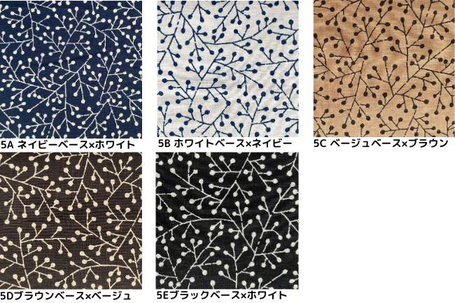 ムラ糸藍染調プリント(南天)[F4-kw7750-5]