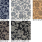ムラ糸藍染調プリント(花唐草)[F4-kw7750-2]