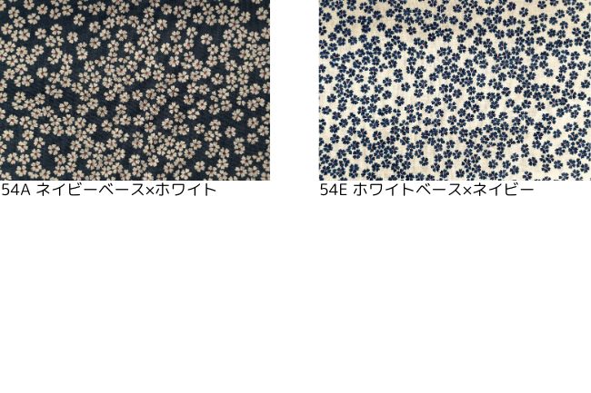 ムラ糸藍染調プリント(藍桜)[F4-kp7090-54]
