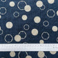 ムラ糸藍染調プリント(雪輪)[F4-kw7070-3]
