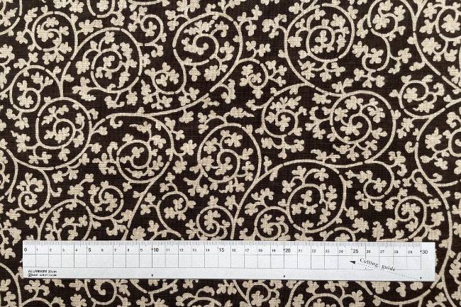 ムラ糸藍染調プリント(蛸唐草)[F4-kw7750-4]