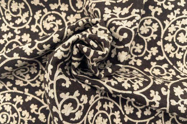 ムラ糸藍染調プリント(蛸唐草)[F4-kw7750-4]