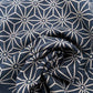 ムラ糸藍染調プリント(麻の葉)[F4-kp7090-1]