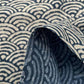 ムラ糸藍染調プリント(青海波)[F4-kp7090-4]