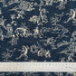 ムラ糸藍染調プリント(鳥獣戯画)[F4-kp7090-129]
