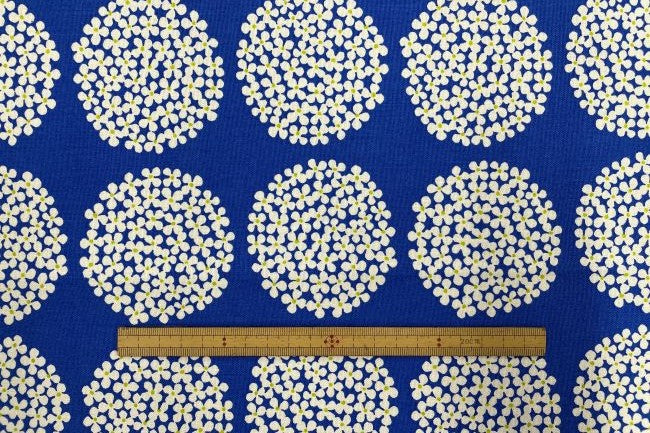 【ネット限定】約50cm×50㎝ 綿キャンバスカットクロス「あじさい柄」[Fe-up5553]