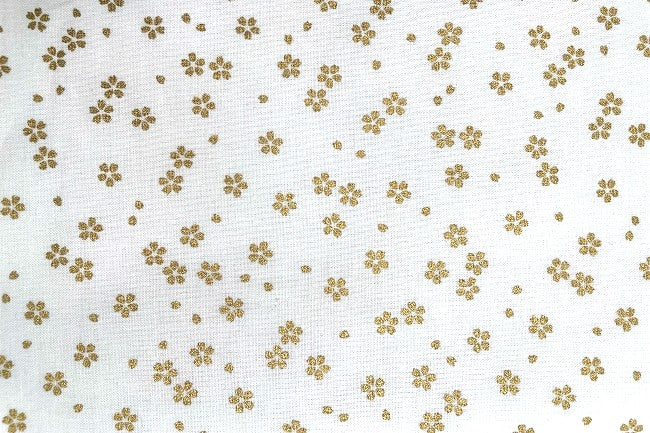 シーチングプリント単色金和柄「桜」[F1-88337-1]