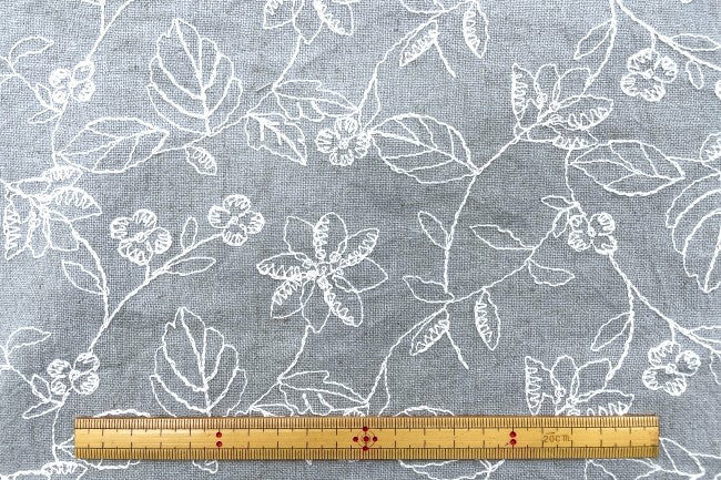 TOMATOオリジナル 綿麻ボイル 刺繍[F1-4722]