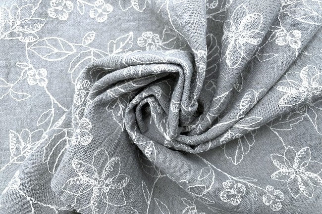 TOMATOオリジナル 綿麻ボイル 刺繍[F1-4722]