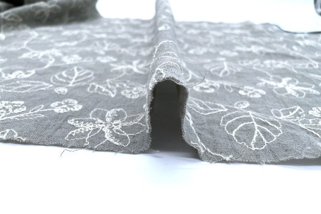 TOMATOオリジナル 綿麻ボイル 刺繍[F1-4722]